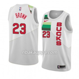 Milwaukee Bucks Sterling Brown 23 2018-19 Nike Valkoinen Pelipaidat Swingman - Miesten